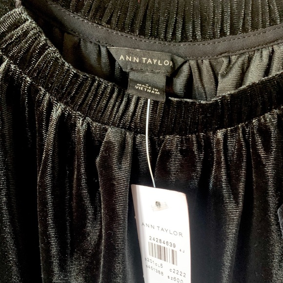 ANN TAYLOR Velvet Top - Picture 3 of 4